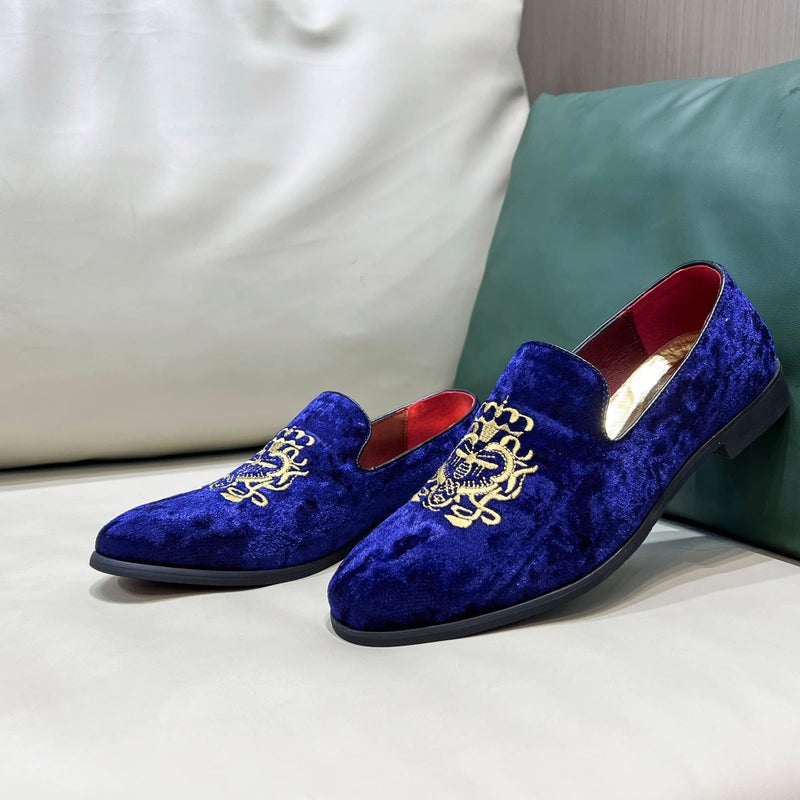 FLQL Men's Classic Tassel Loafer Memory Foam Insoles Shoes Size 8 Blue - Image 4